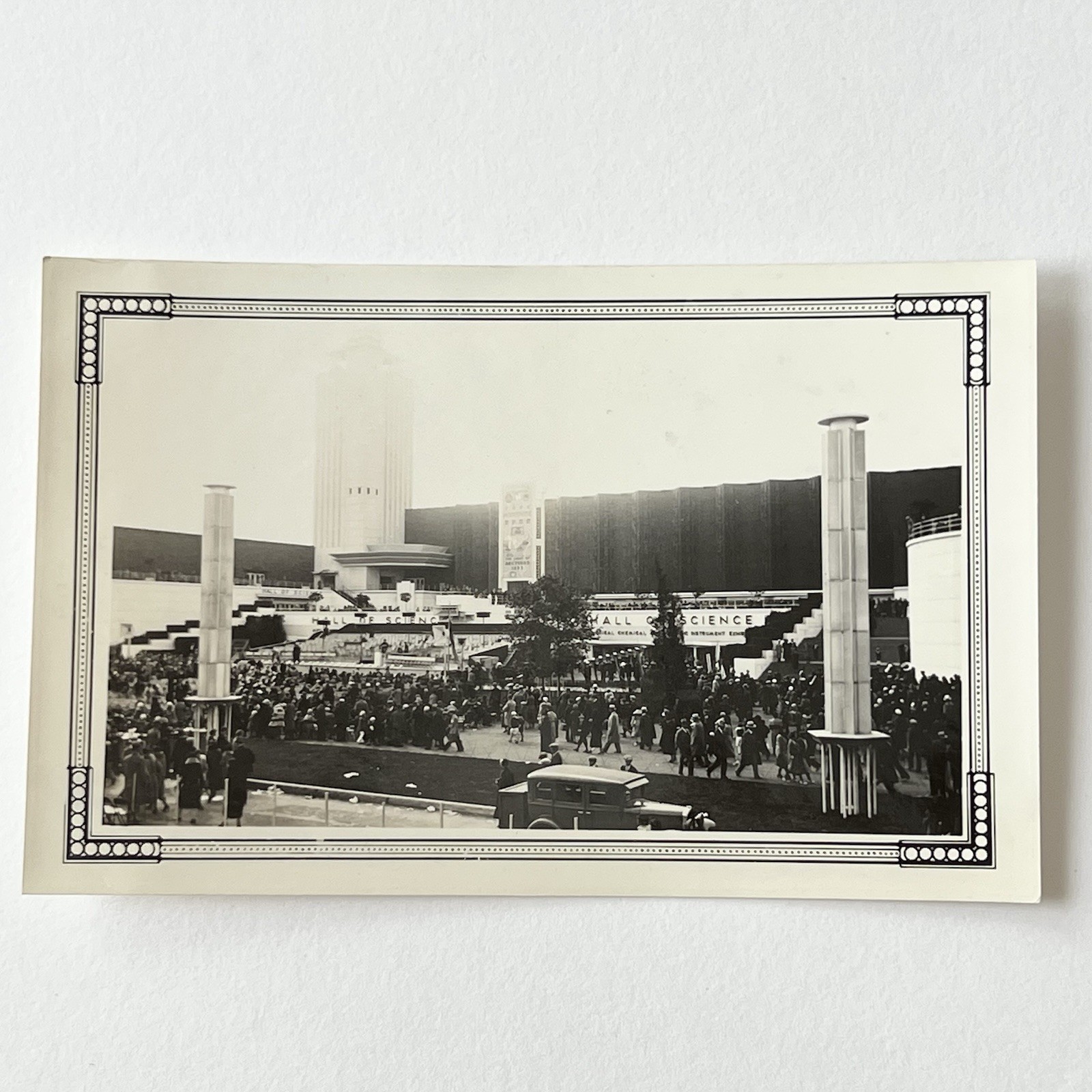 Vintage Snapshot Photograph Building Chicago IL World’s Fair 33 Hall Of Science