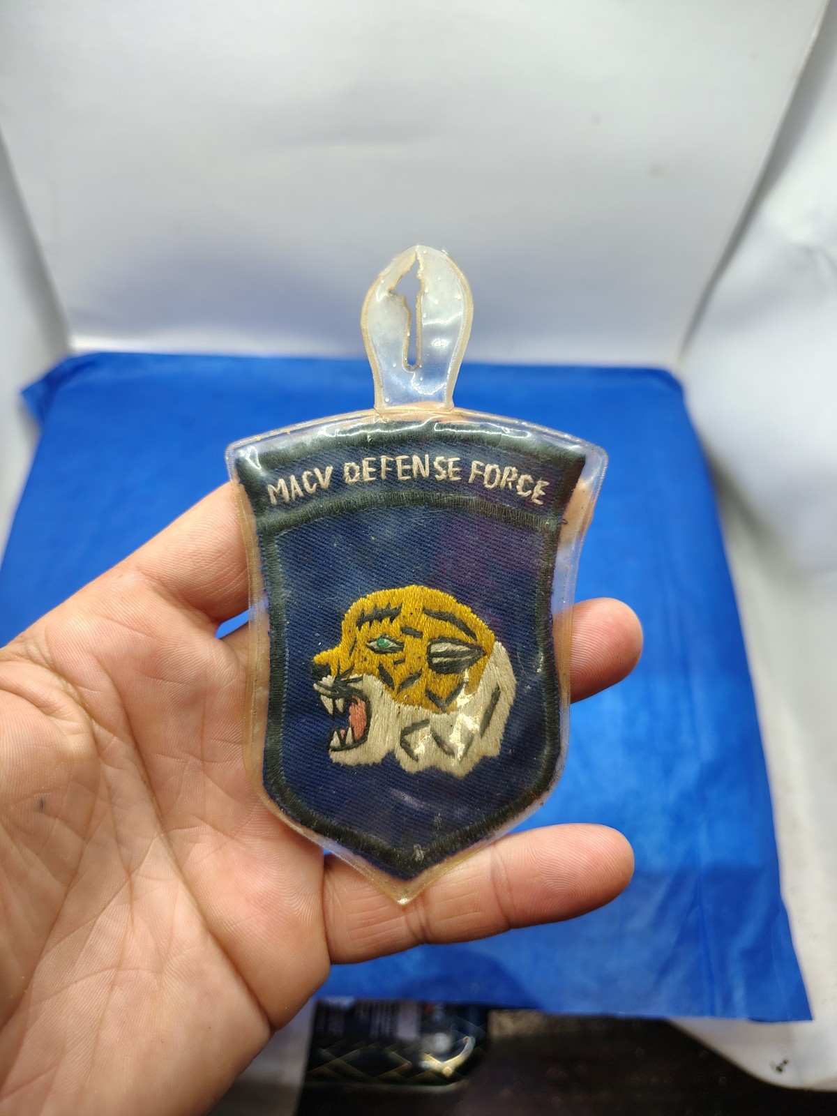 Vintage Wartime Mac V Defense Force Pocket Hanger Patch 