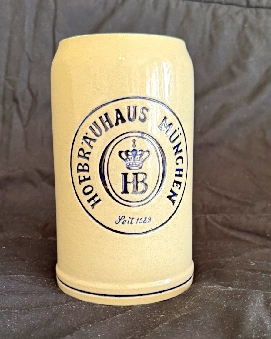 Hofbräuhaus München HB German Beer Mug 1L Made in West Germany Breweriana