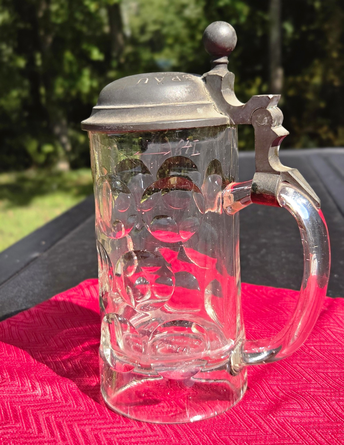 Lowenbrau Munchen Johann Lindner 1903 PEWTER ANTIQUE Breweriana