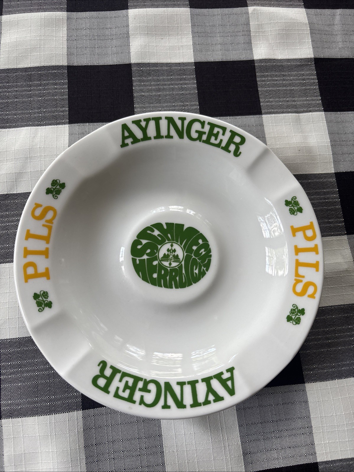 VINTAGE AYINGER Pils 7.5” Ashtray
