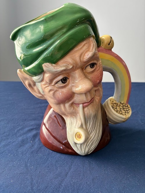 Royal Doulton Leprechaun Toby Mug with Rainbow Handle