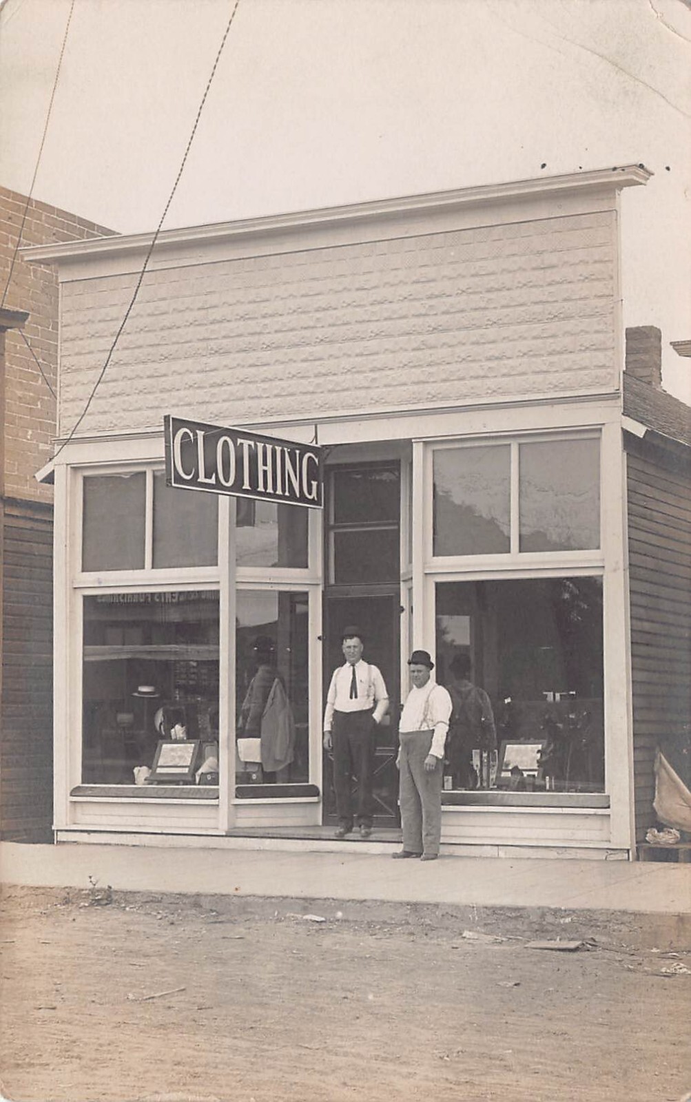 RPPC Goldfield NV Nevada Gold Mining Town Main Street Store Photo Postcard D20