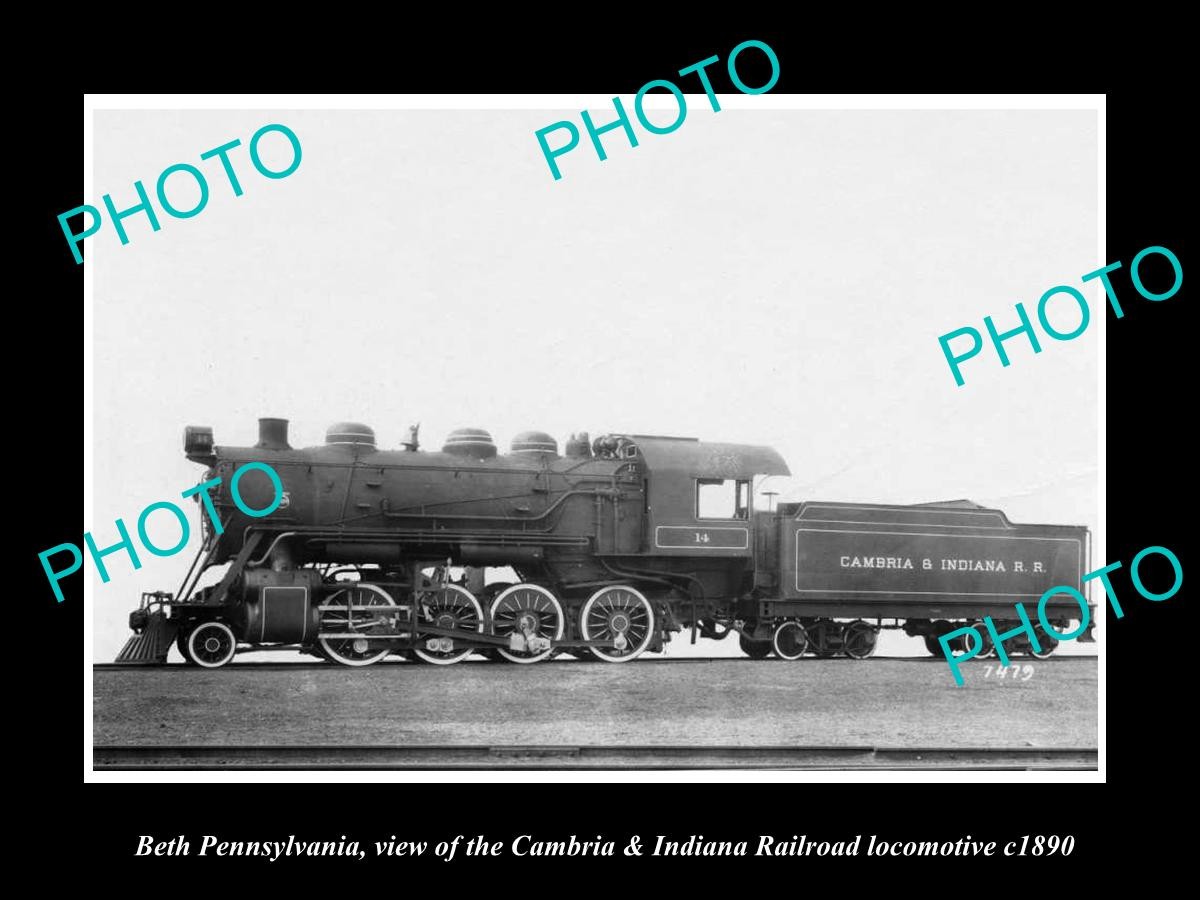 Beth Pennsylvania The Cambria Indiana Railway Train c1890 Historic Old Photo