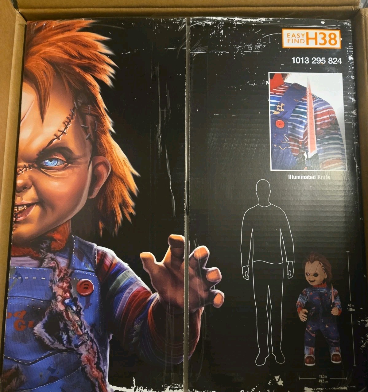NEW 2025 Home Depot 3.5 Ft ANIMATED CHUCKY DOLL Halloween Scarred Chucky