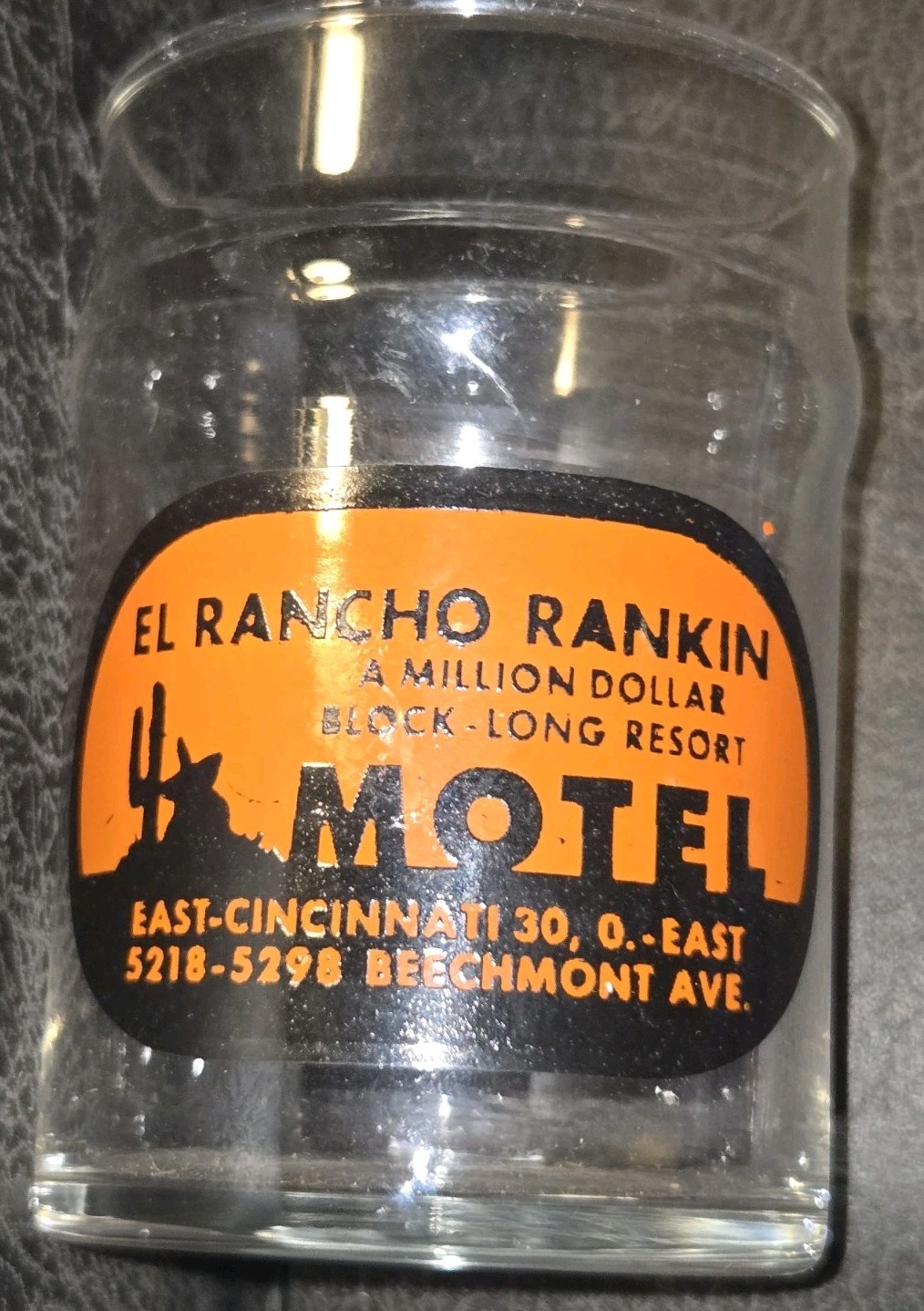 RARE EL RANCHO RANKIN CINCINNATI OHIO DRINKING GLASS