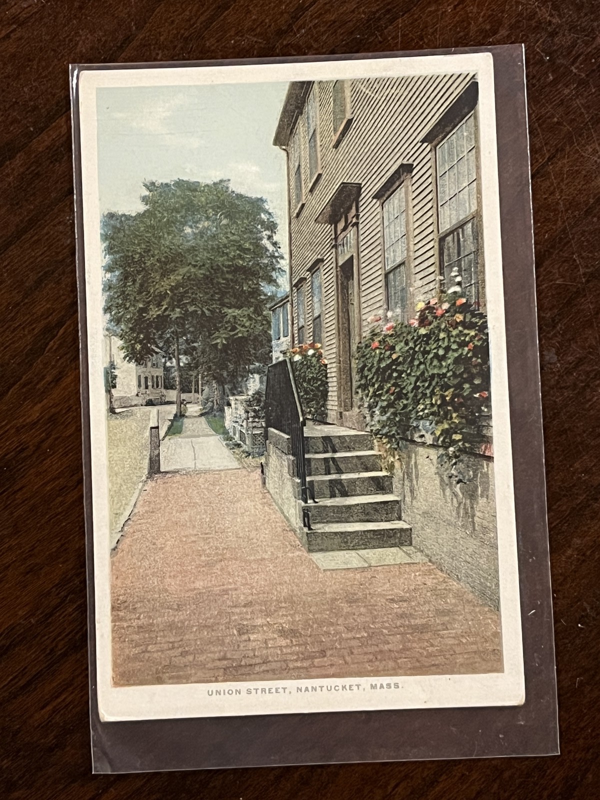 Union Street Nantucket Massachusetts Marshall Gardiner Detroit Postcard