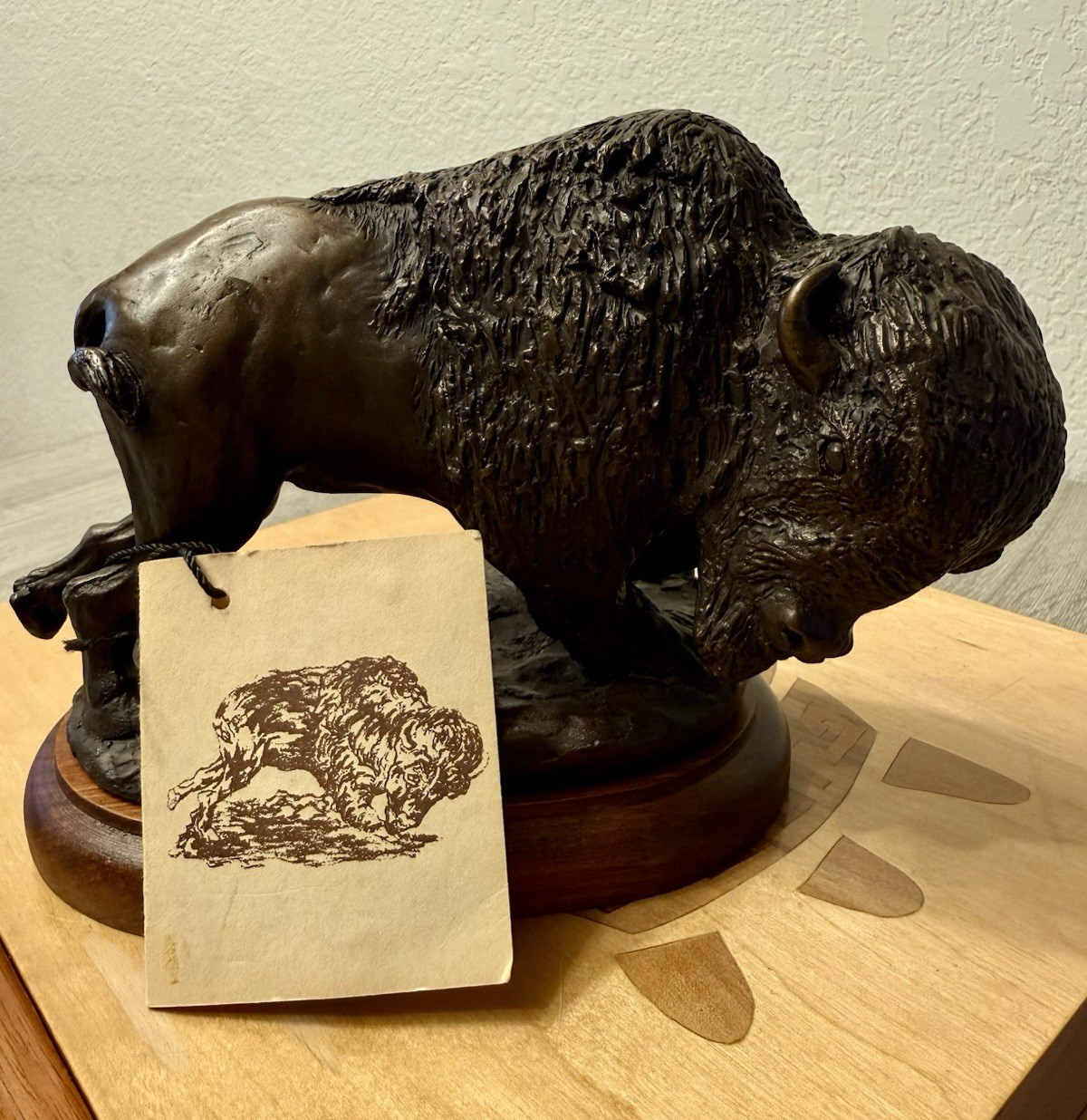 Vintage Chesapeake Bison Buffalo Sculpture Statue