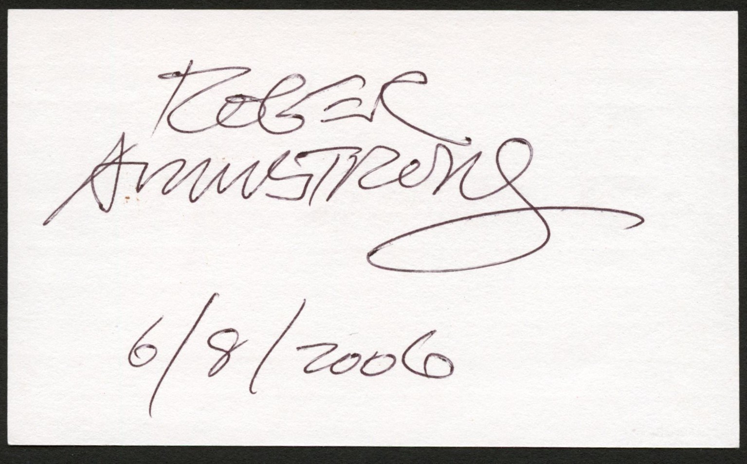 Roger Armstrong d2007 signed autograph 3x5 Artist Bugs Bunny & Flintstones R577