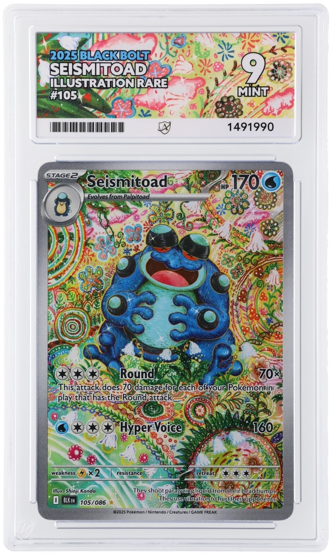 Seismitoad 2025 Black Bolt 105/086 English Illustration Rare ACE 9