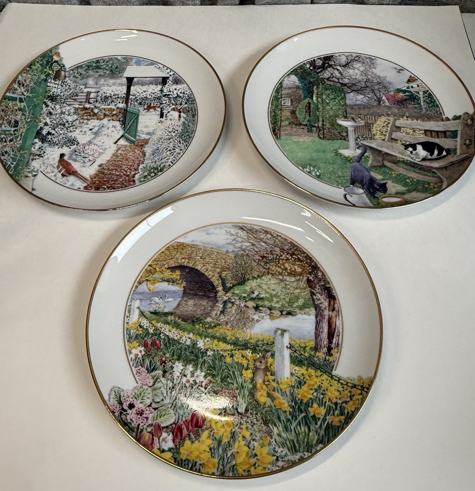 All  12 of The Garden Year Collection Franklin Porcelain  David Hurrell