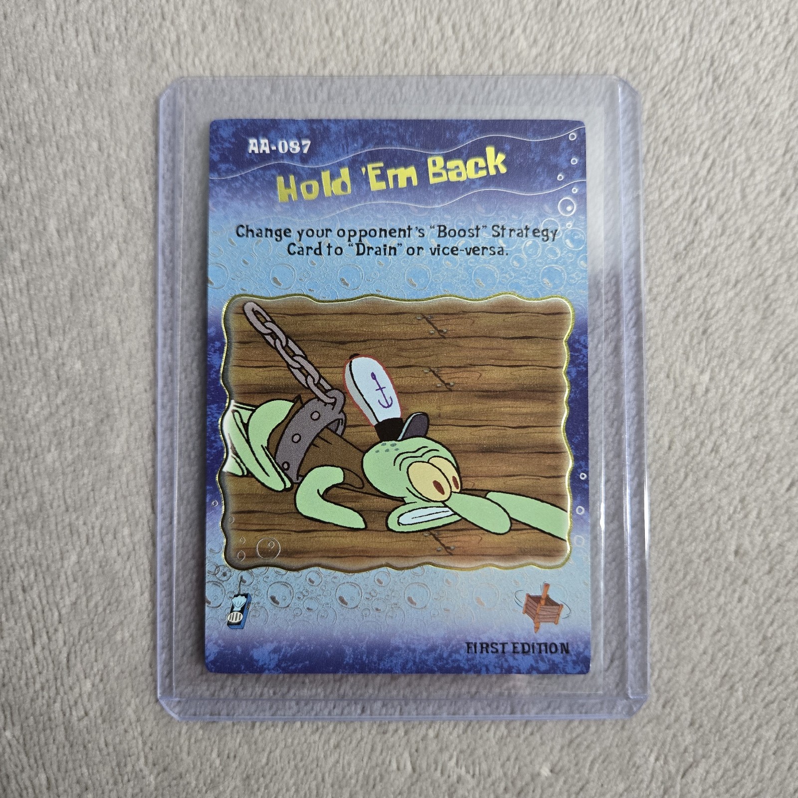 2003 Upper Deck SpongeBob Aquatic Amigos Hold \'Em Back Rare Holo Foil AA-087