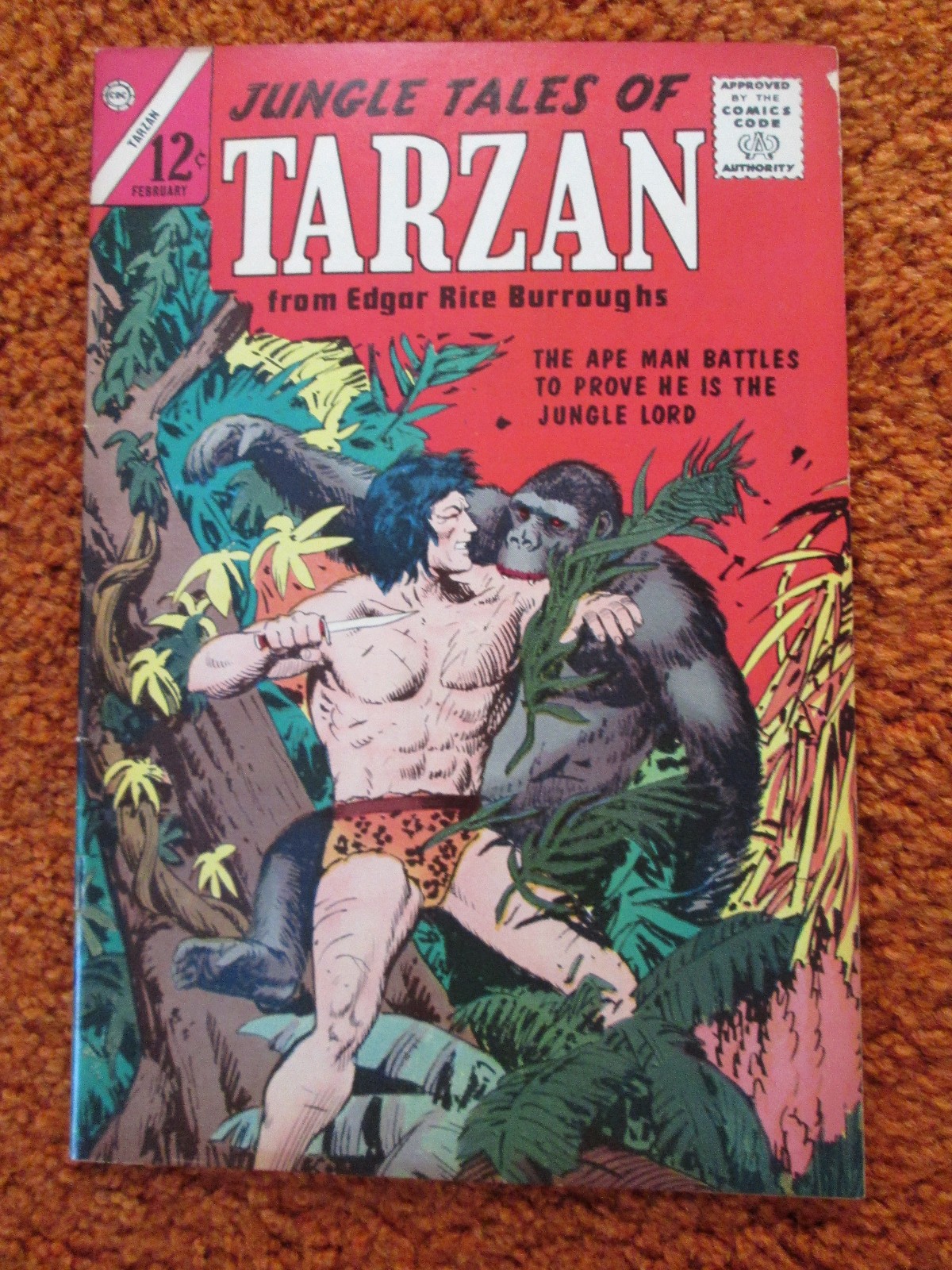 Charlton Comics JUNGLE TALES of TARZAN #2 vol 1 Feb 1965  by ER Burroughs FINE