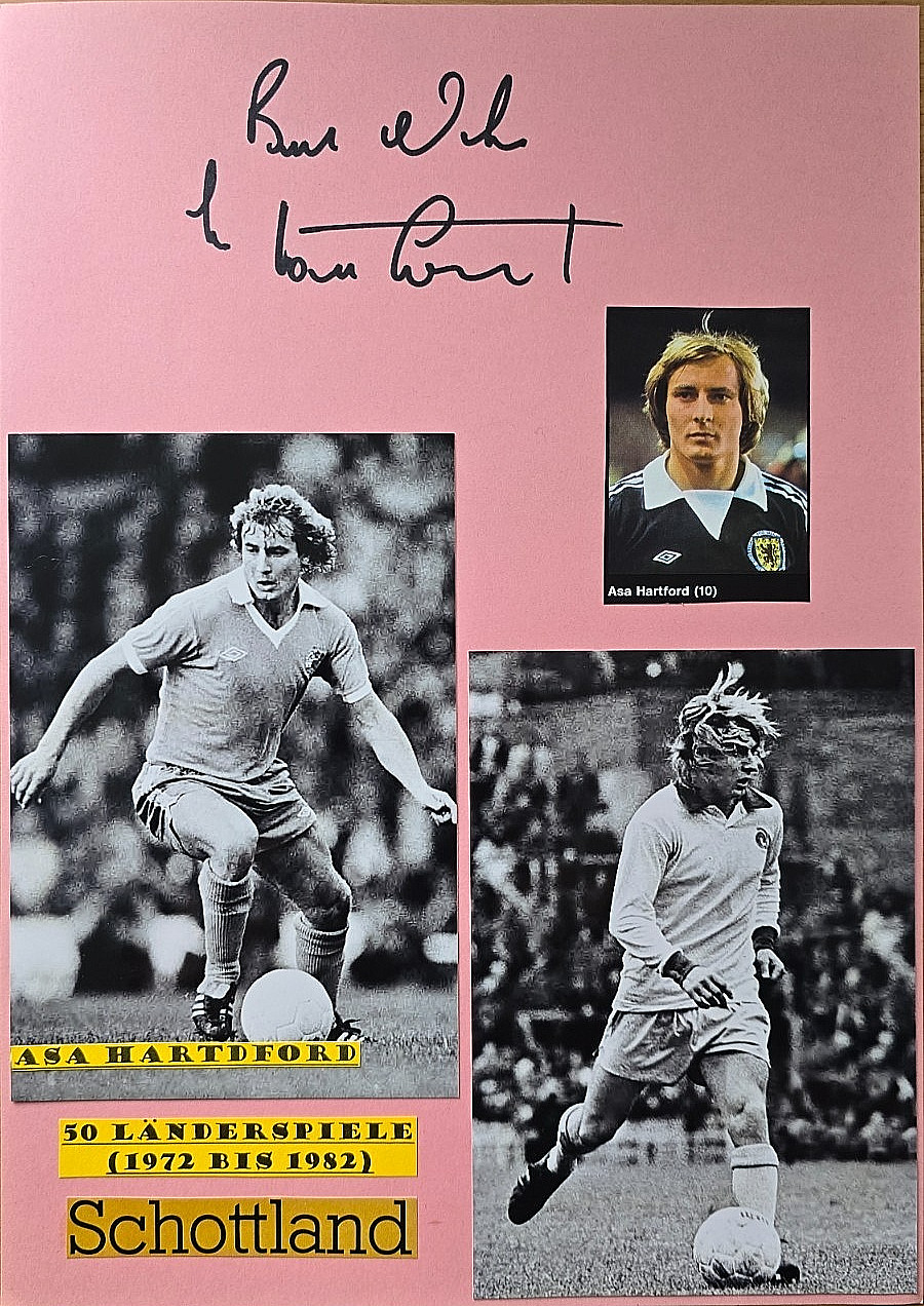 Asa Hartford, Scotland, Autograph Original