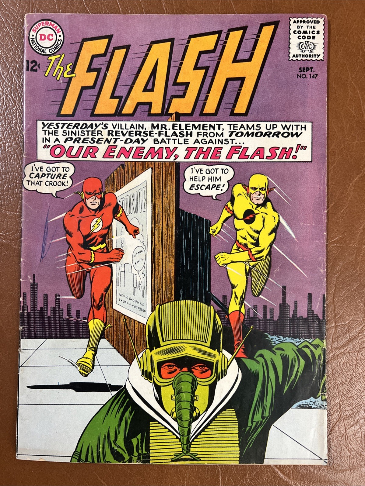 The Flash #147 KEY: VG+ to FN, 2nd app Professor Zoom DC Comics 1964 $7 Ship
