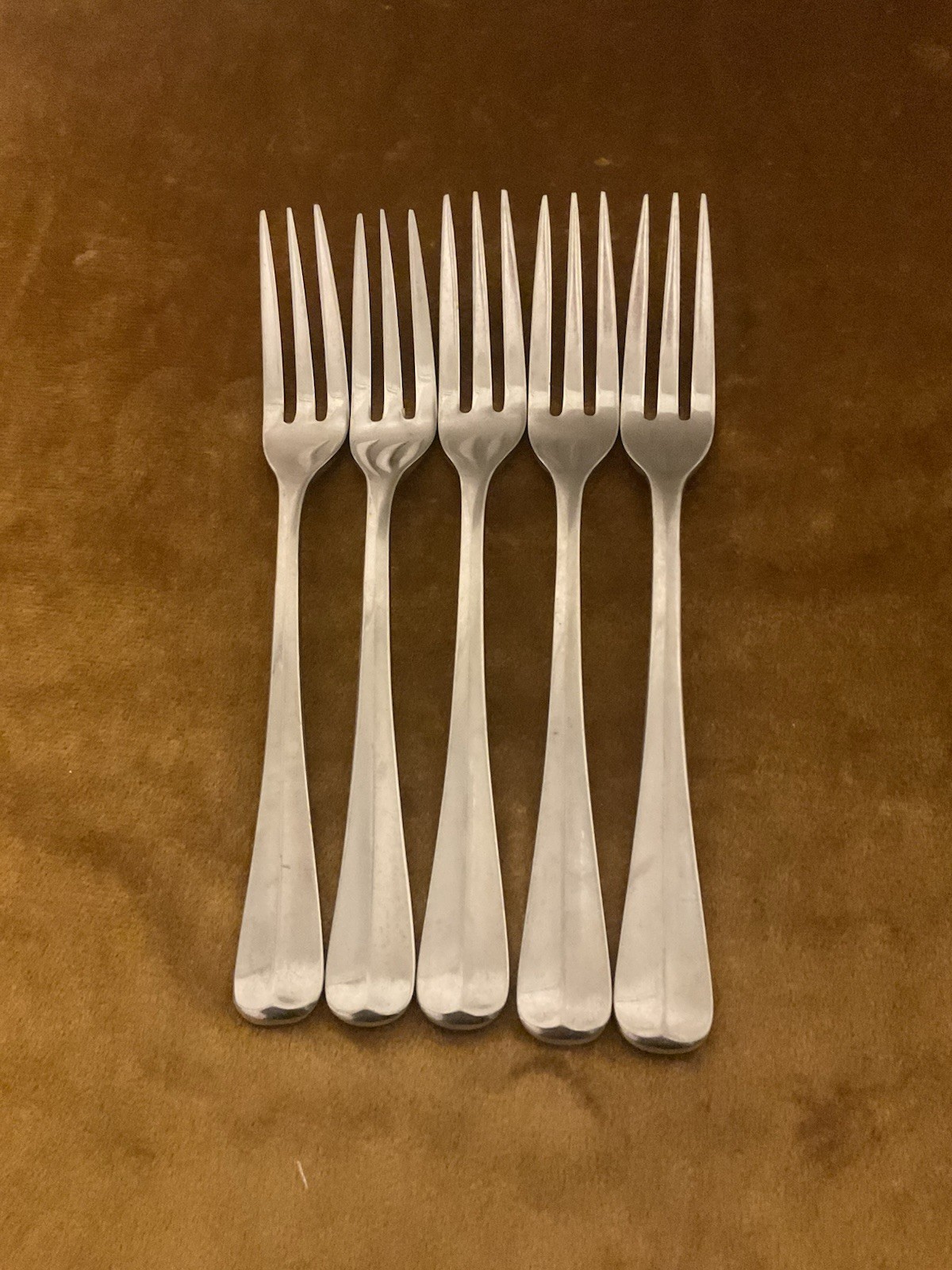 (5) Vtg Gorham COLONIAL TIPT Stainless DINNER FORKS Flatware Japan 18/8