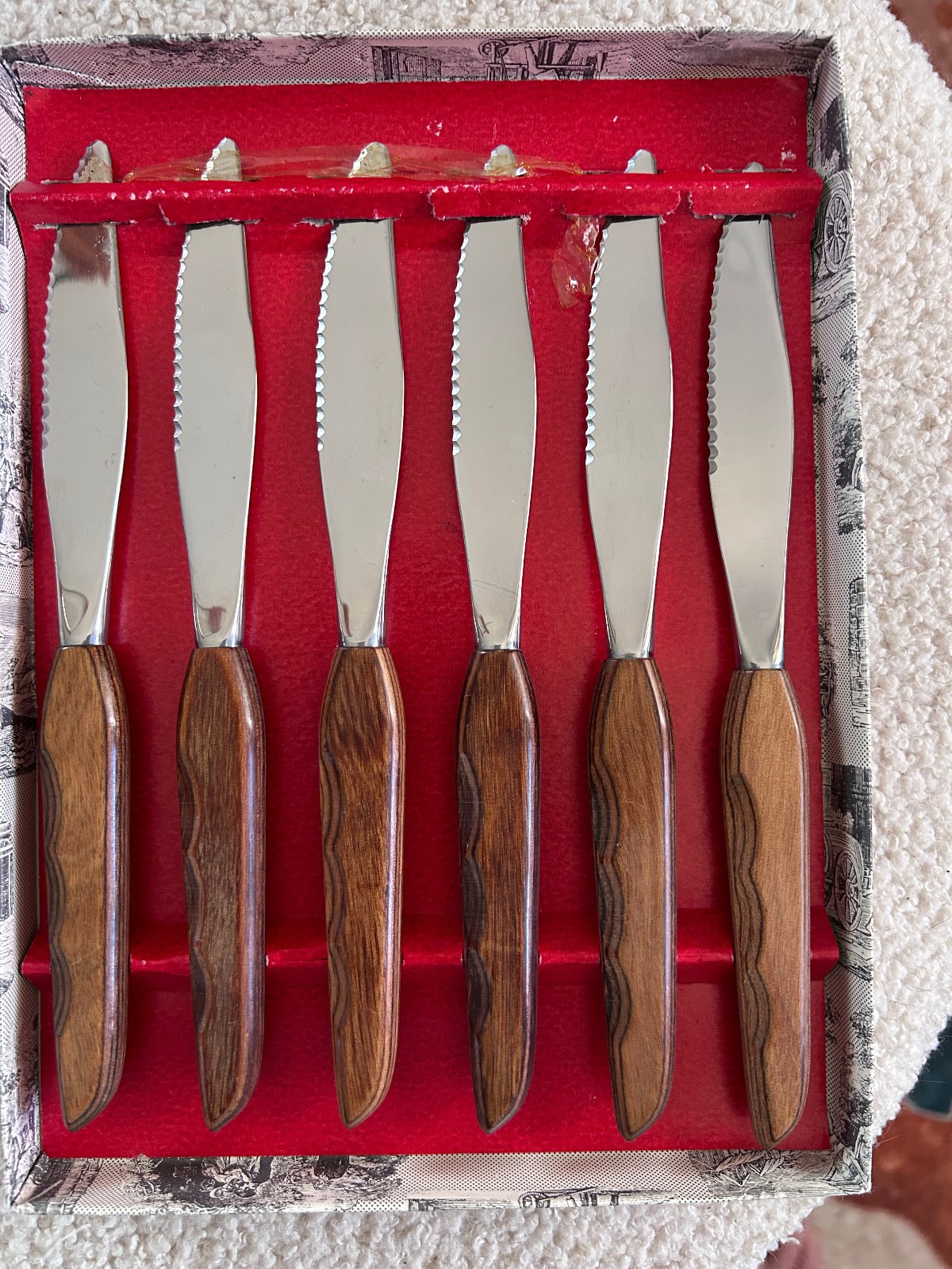 VIntage MCM Steak Knife Set Never Used
