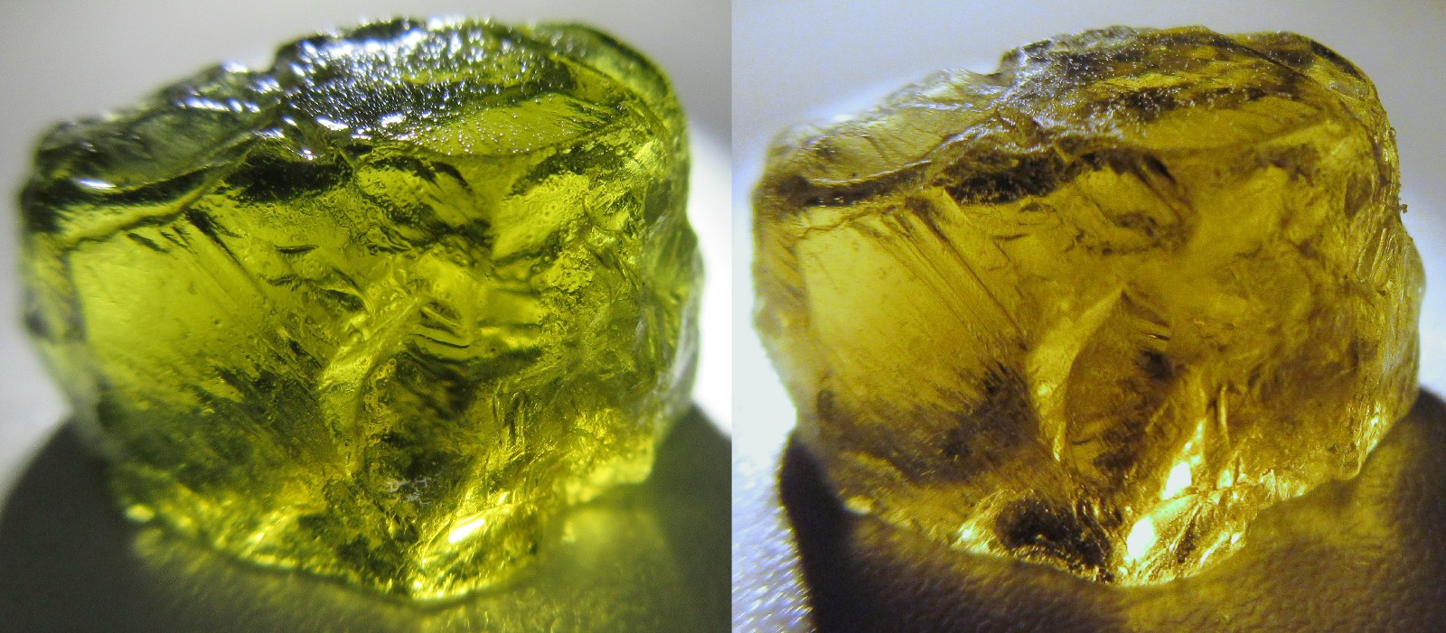 Rare Green Yellow Shifting Color To Gold Andalucite Rough Madagascar 10.0 Crt