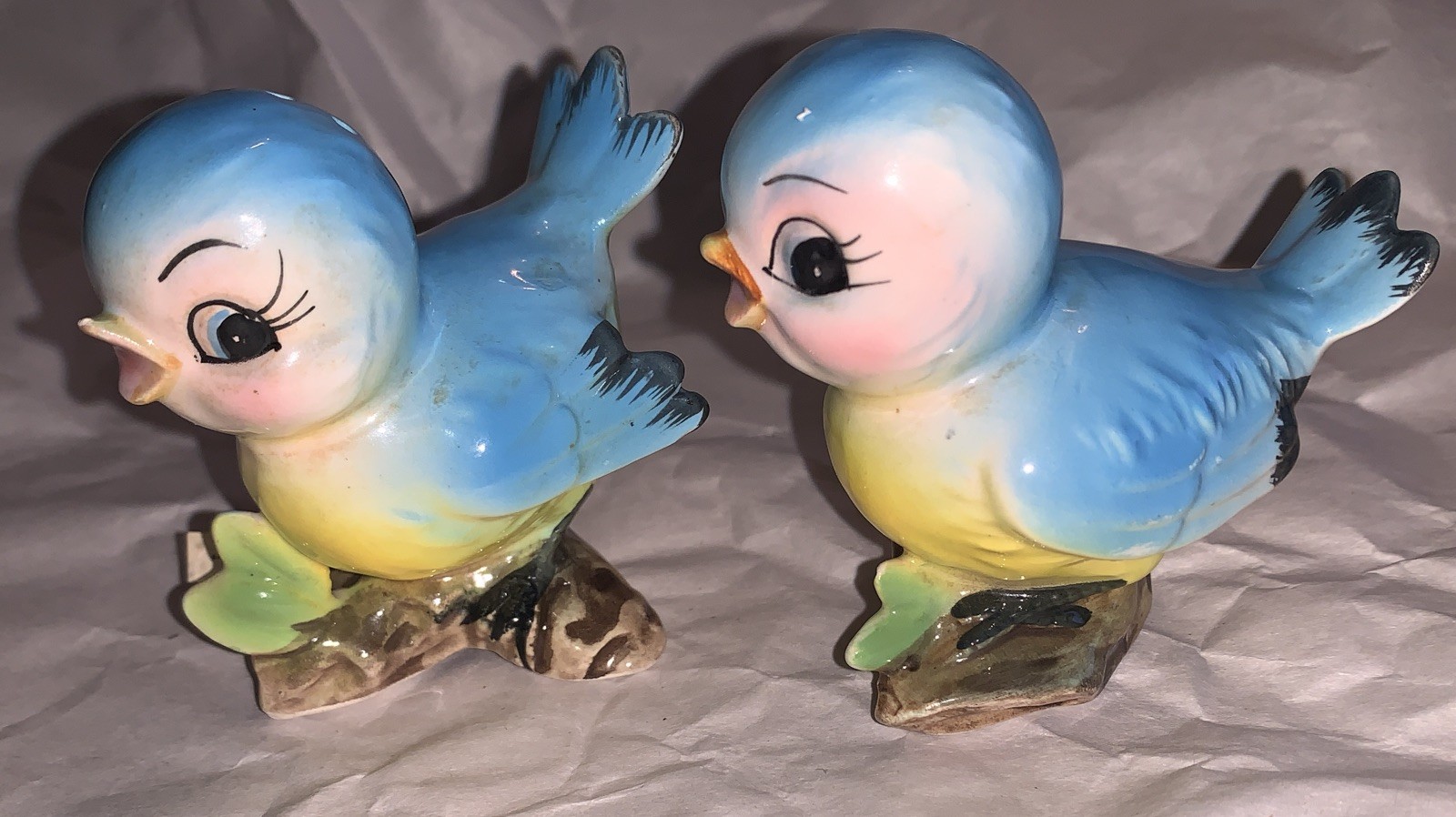 Vintage 1950s Norcrest Bluebird Salt & Pepper Shakers Japan Ceramic Kitsch