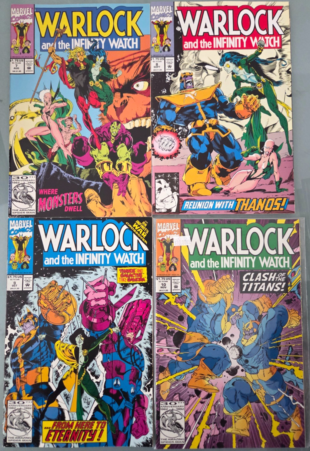 WARLOCK AND THE INFINITY WATCH SET OF 44 ISSUES (1992) NEAR FULL #1-42 THANOS