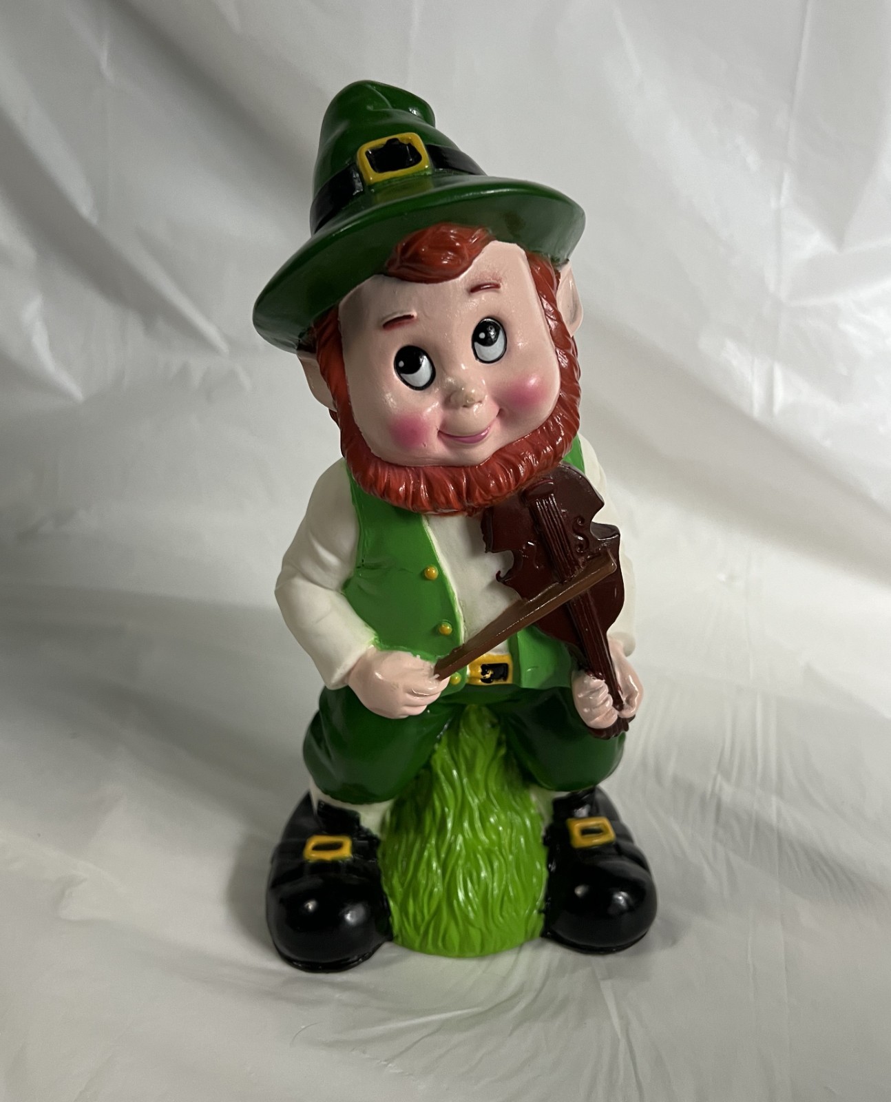 Vintage St Patricks Day Figure 1993 Artline Plastic Leprechaun Figure 9.5\