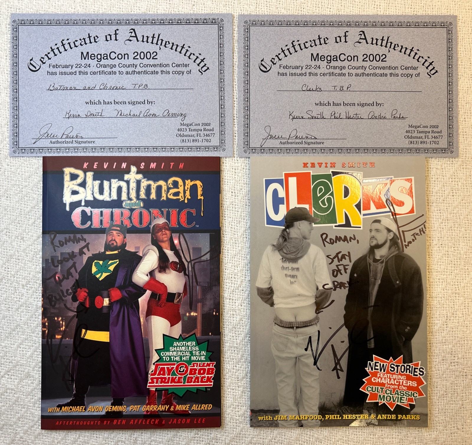 SIGNED Clerks & Bluntman & Chronic TPB Comic Creative Team Signed Jay Silent Bob