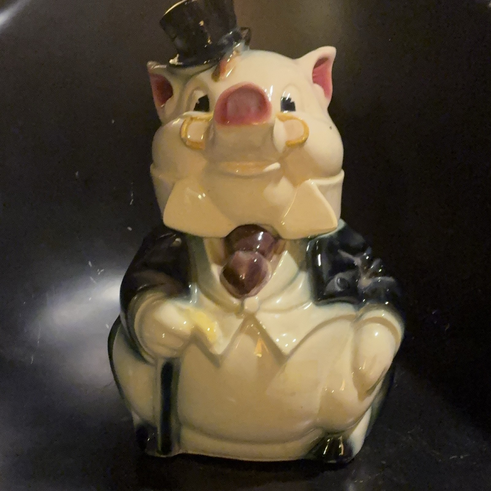 McCoy Vintage Ceramic Pig Cookie Jar with Lid 11.5