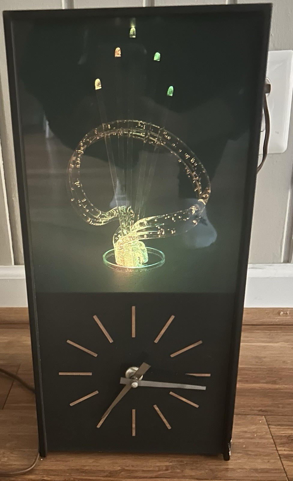 Vintage 1970's Lava Simplex Spectrum Timette Clock, Changing Colors, 15.5