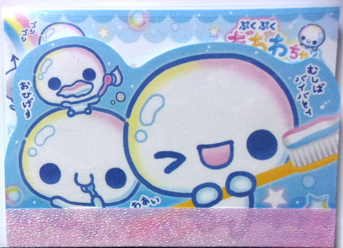 Pukupuku Awawa-chan Die Cut Mini Memo Pad KAMIO Made in Japan 60 sheets