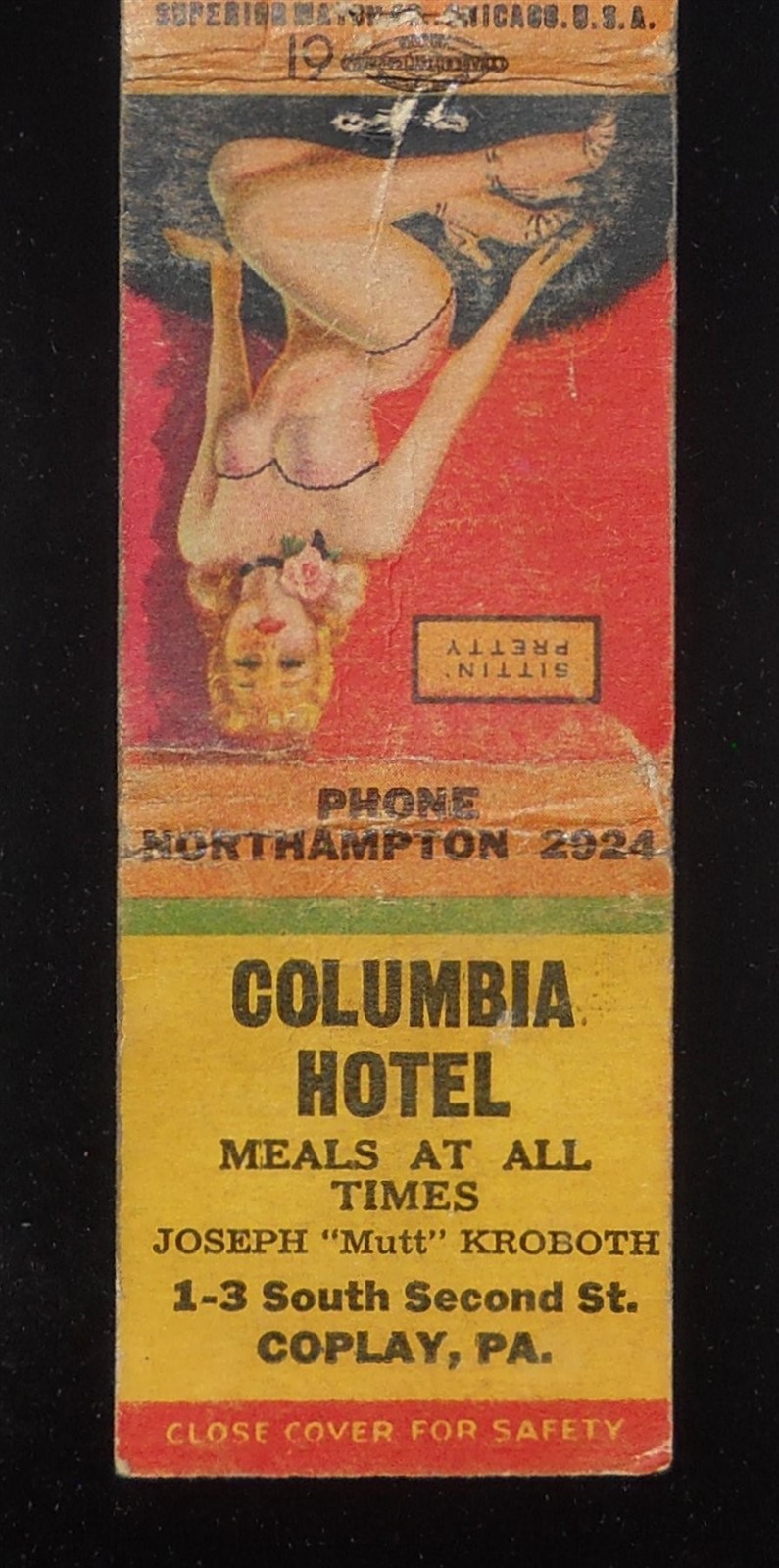 1940s Columbia Hotel Phone Northampton Joseph Mutt Kroboth Sexy PinUp Coplay PA
