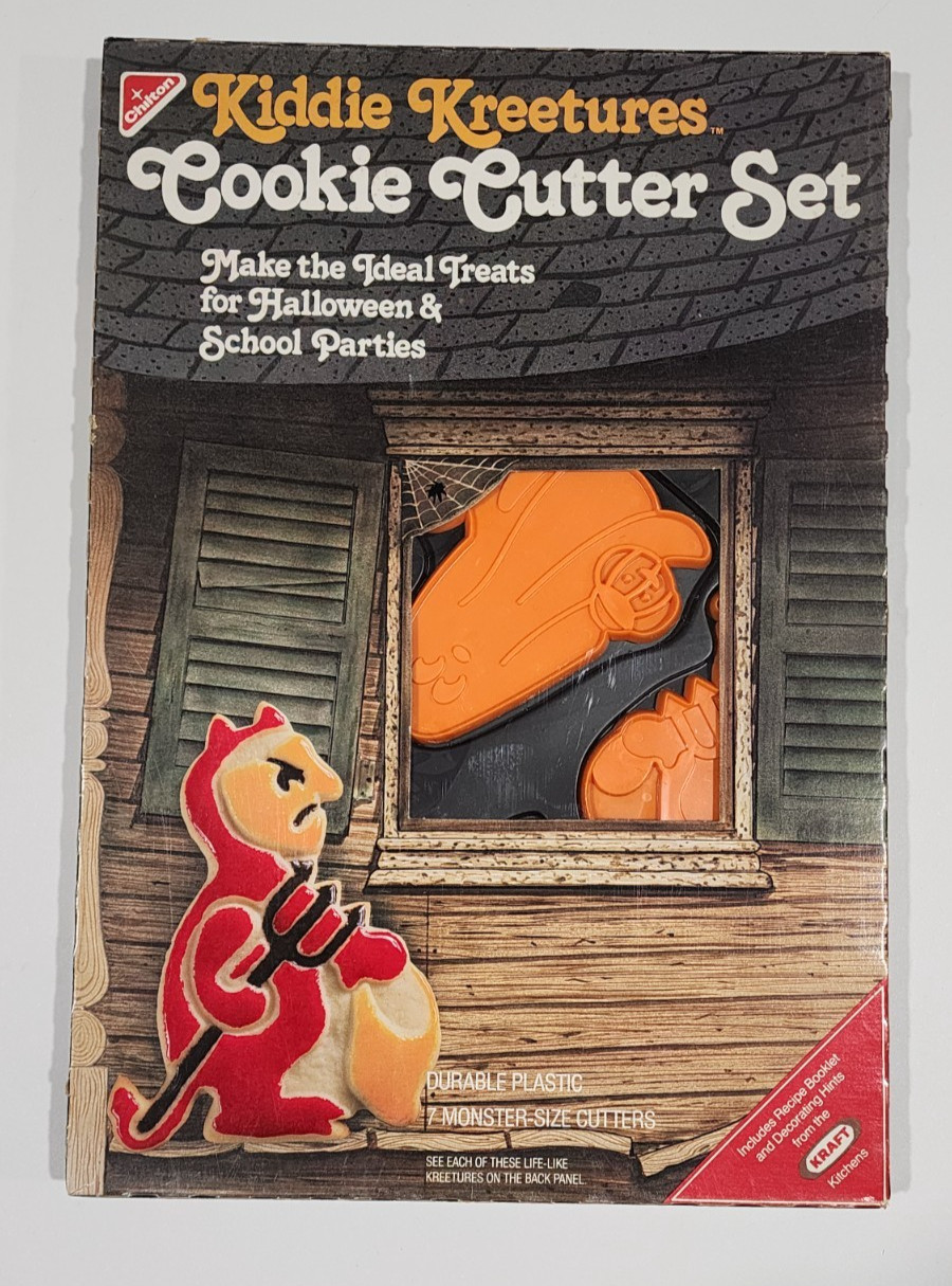 Vtg 1979 Chilton Kiddie Kreetures Halloween Cookie Cutter Set NEW NOS