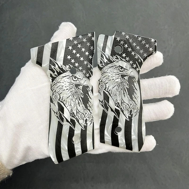 Beretta M9 92FS G10 Grips Tactical American Flag Eagle Engraved + Screws Wrench