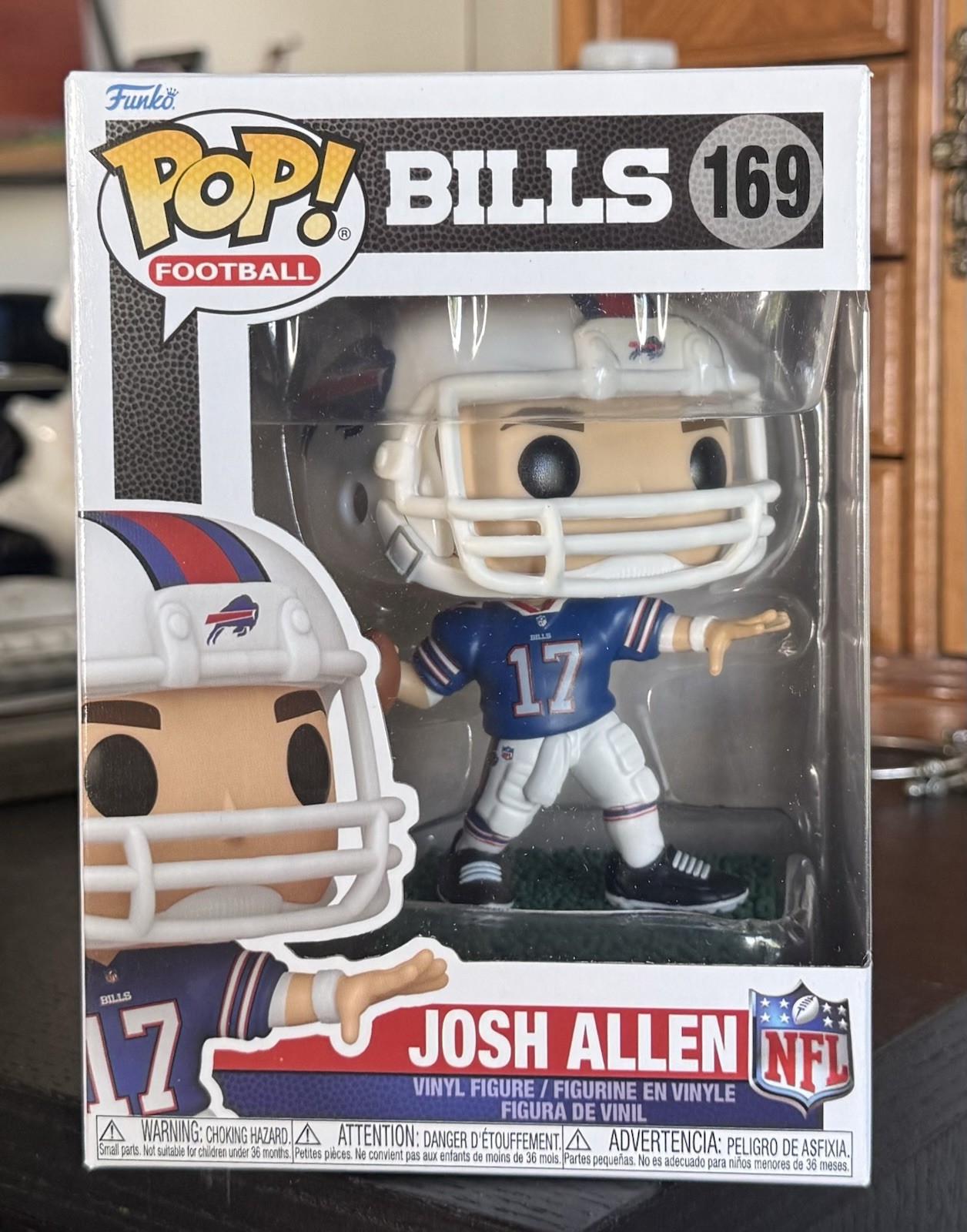 Funko Pop NFL: JOSH ALLEN #16 (Home Jersey) Buffalo Bills w/Protector