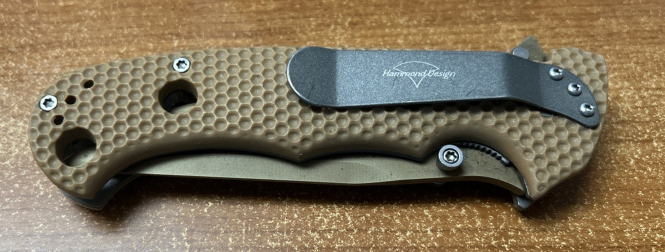 CRKT Hammond Desert Cruiser Discontinued 7904DIN Plain Blade Flipper EXCELLENT