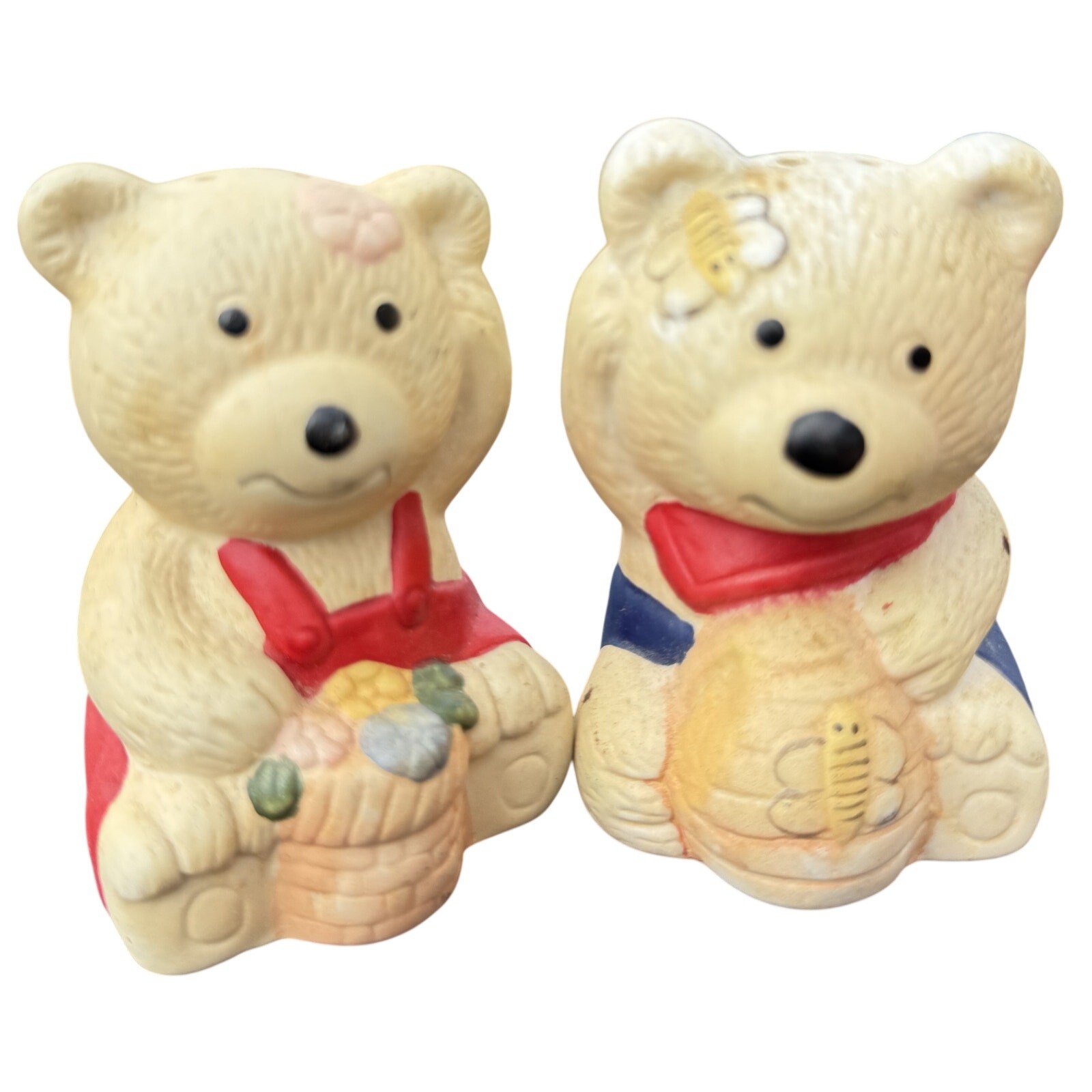 🧸 Vintage Teddy Bear Figurines Set Cute Cottagecore Decor Collectible 90s