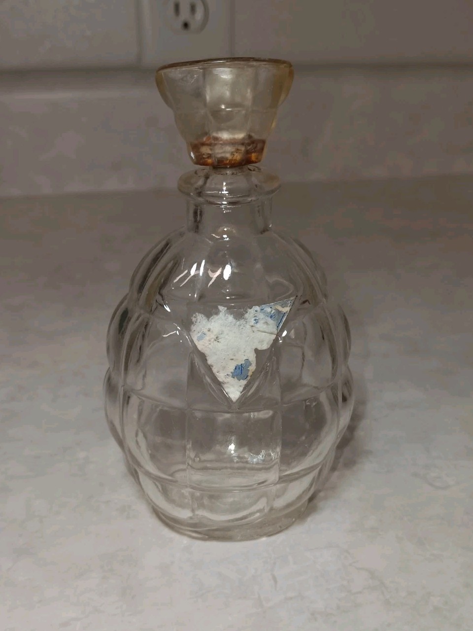 Vigny NY Guili Geometric Vintage EMPTY 2 Oz Cologne Bottle 
