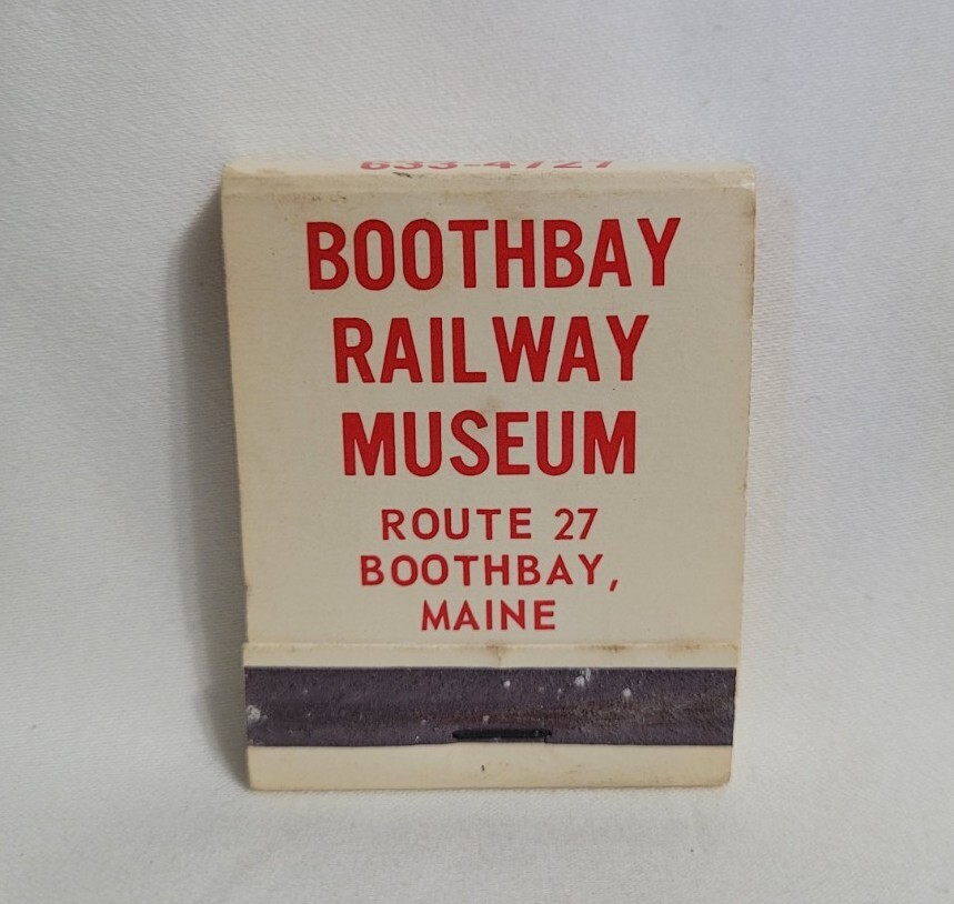 Vintage Matchbook Boothbay Railway Railroad Museum Maine Advertising Matches