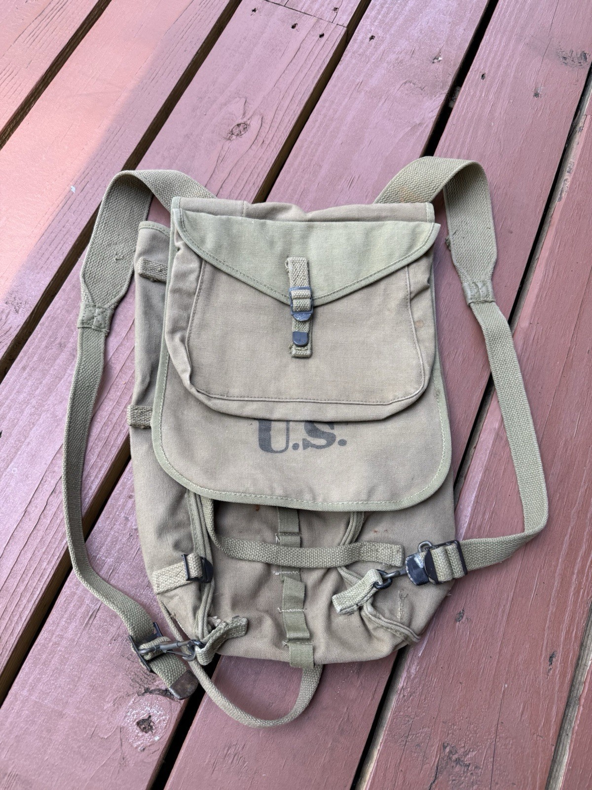 Vintage Pre WW2 era USGI US Army M-1928 Combat Haversack Backpack Field Pack