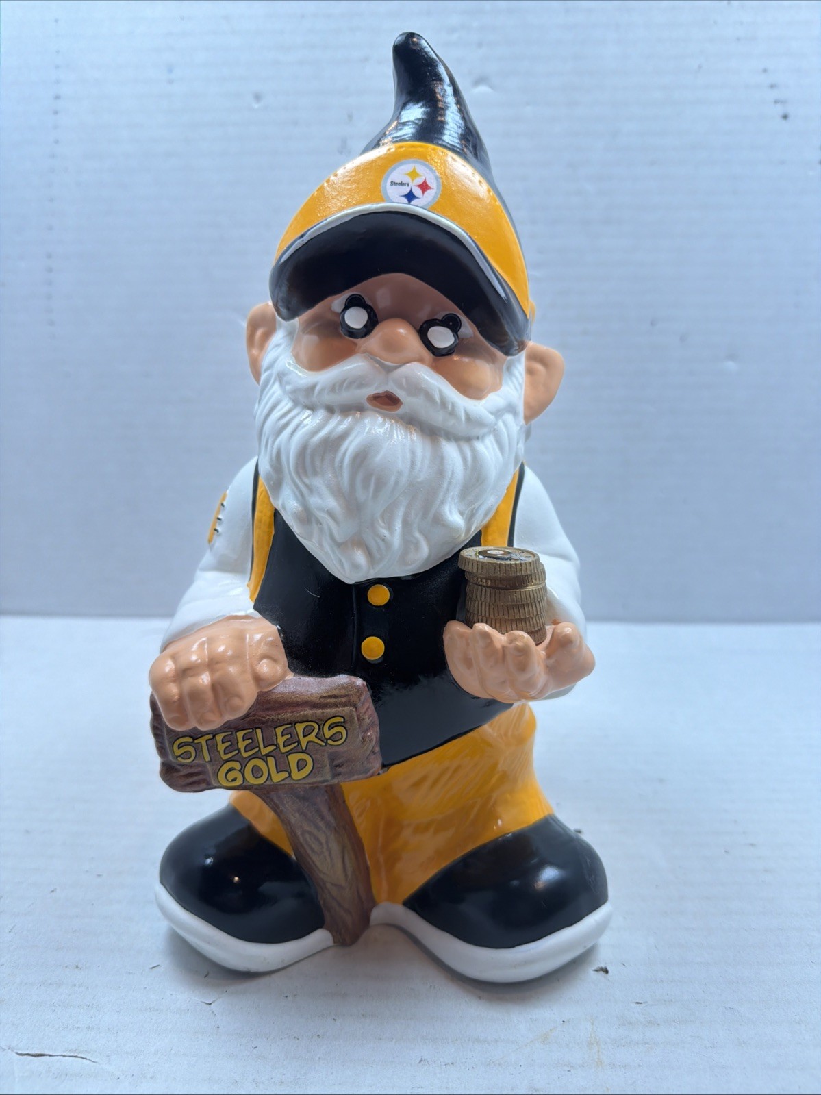 Vintage 2010s FOCO Pittsburgh Steelers NFL Gnome Coin Bank 11\