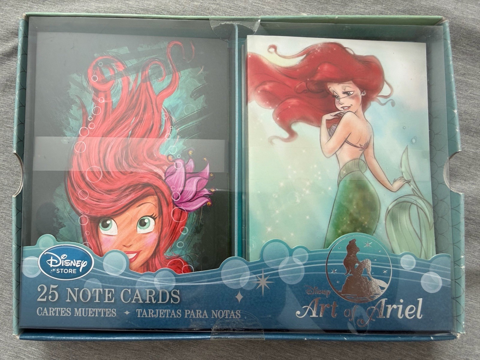 Collectible Disney The Art of Ariel 25 Note Card Set D23 Little Mermaid