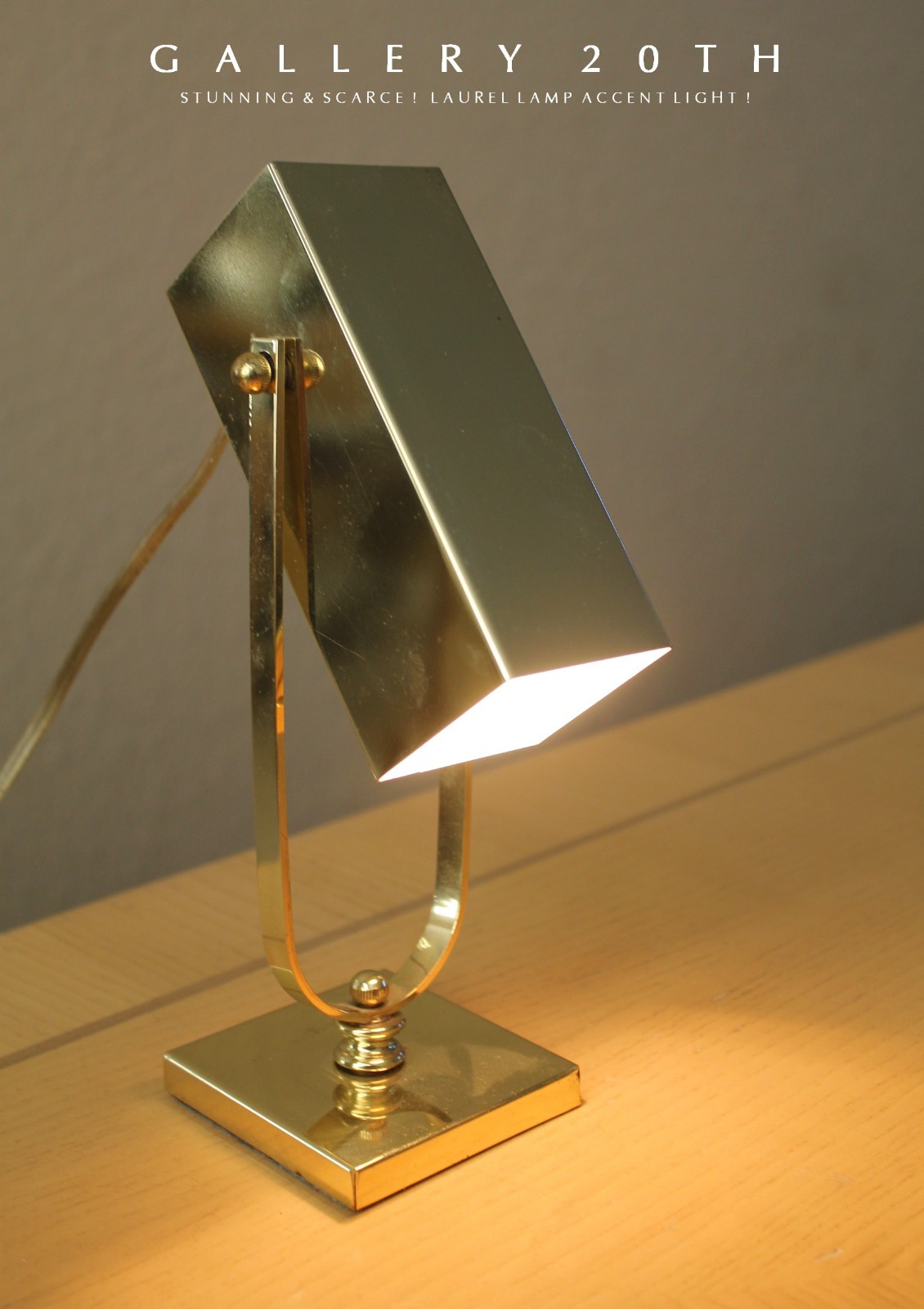 RARE & STUNNING VTG LAUREL MID CENTURY MODERN ACCENT SPOT LAMP 60S ATOMIC BRASS