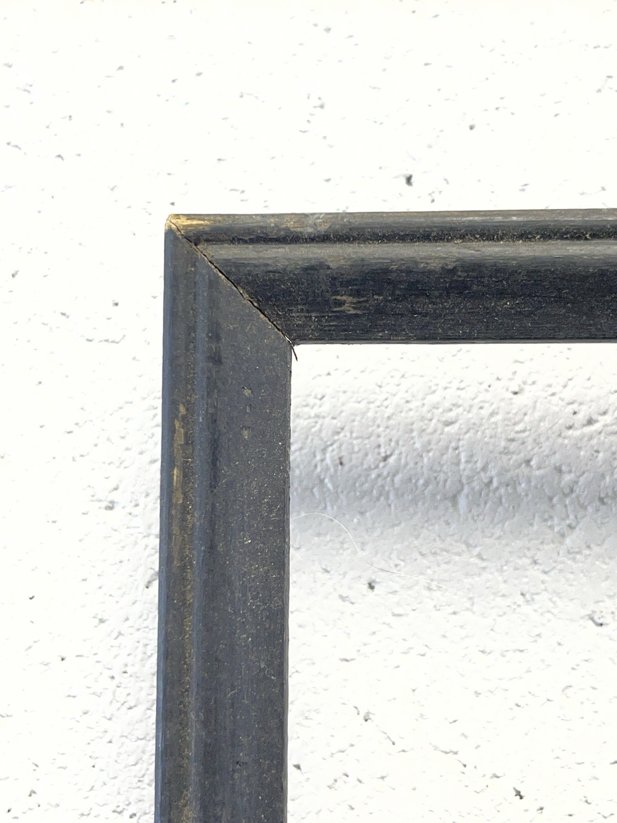 Vintage Black Oak Wooden Picture Frame Ebonized Rustic 10.5x12.5 GOTH