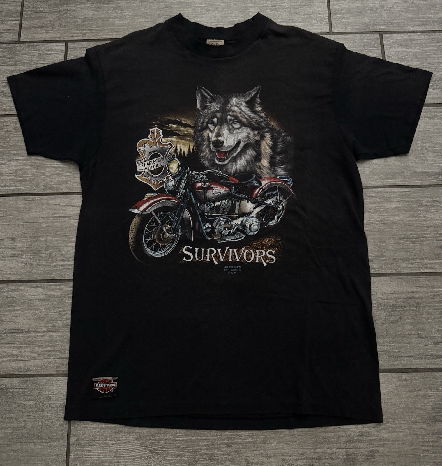 Vintage 90s 3D Emblem Harley-Davidson Tee