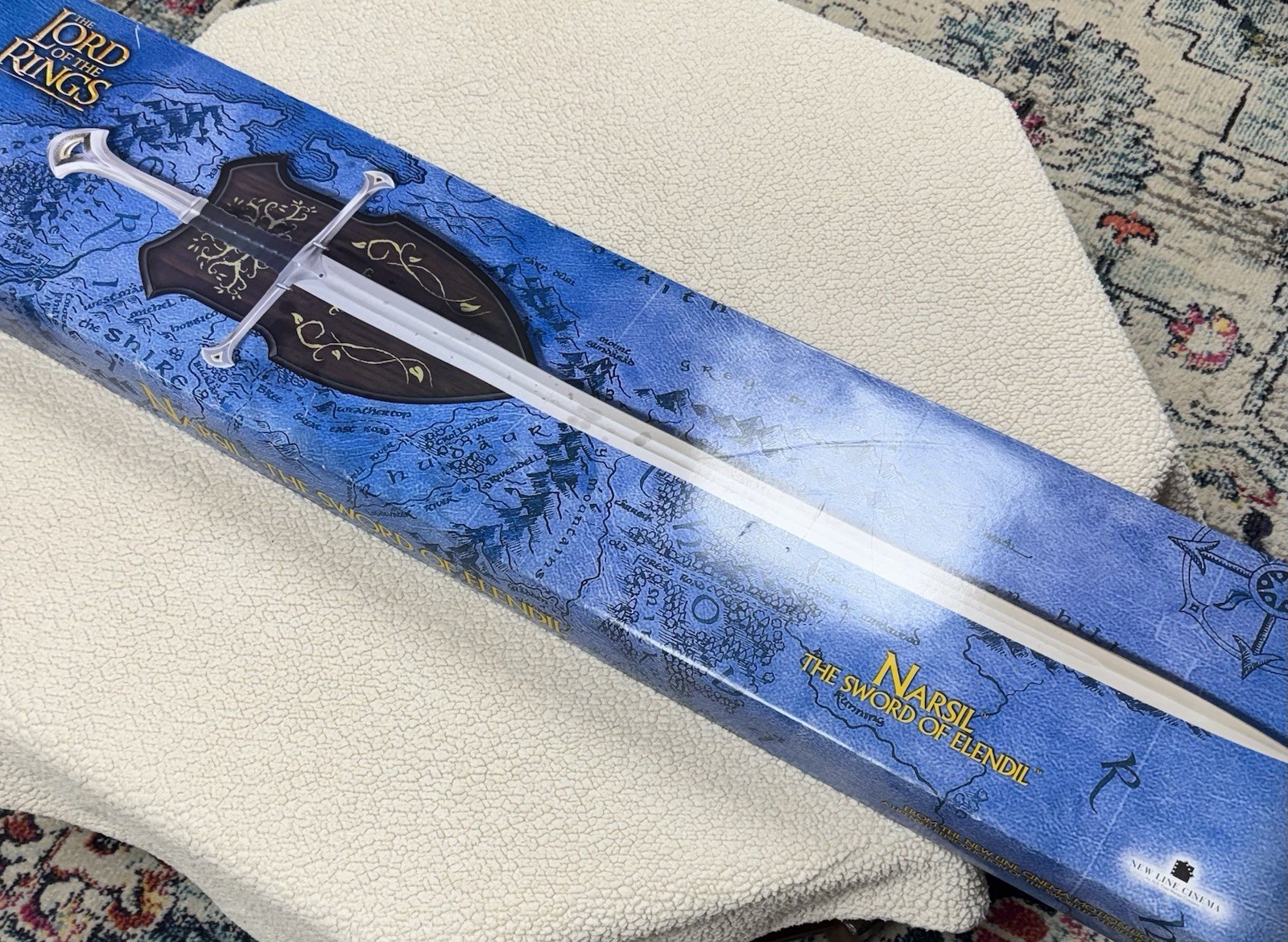 United Cutlery Lord of the Rings Narsil Sword of Elendil /Plaque New Line Cinema