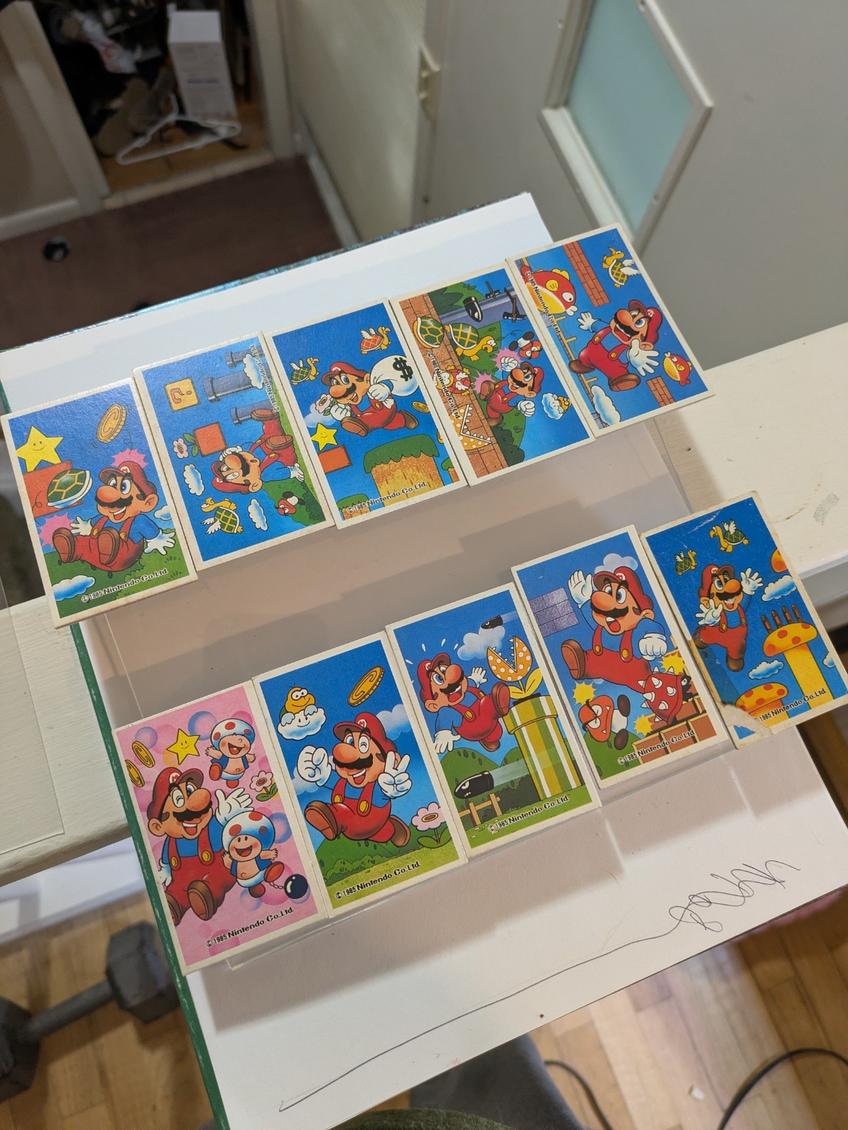 vtg 10x 1985 Nintendo Super Mario Bros Menko Card Lot 