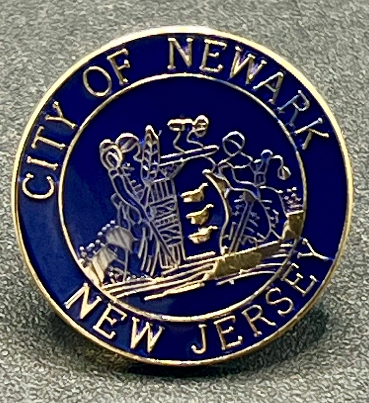 City of Newark New Jersey Enamel Hat Lapel Pin Very Good Condition Hard to Find