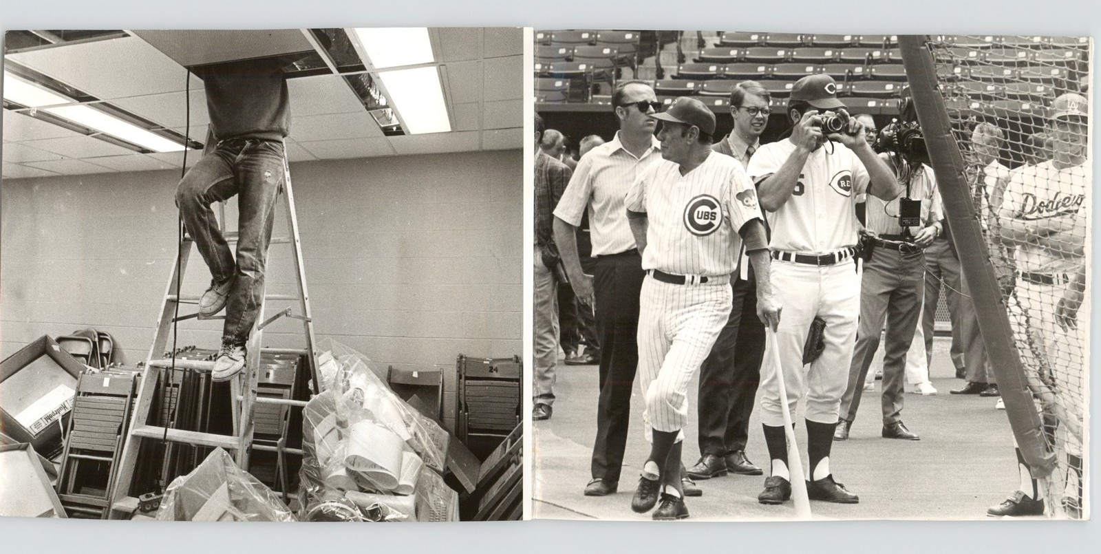 Baseball All-Star Game Cubs Coach Leo Durocher v Cincinnati 1970 Press Photos