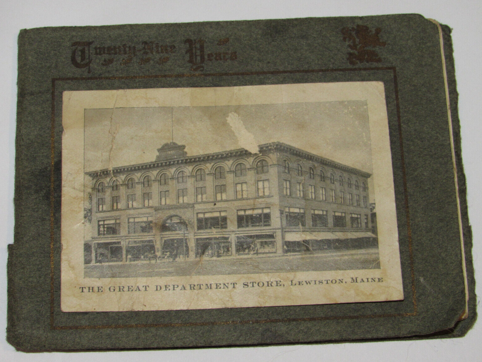 VTG 1909 SOUVENIR PICTURE ALBUM 'THE GREAT DEPARTMENT STORE', LEWISTON, MAINE ME