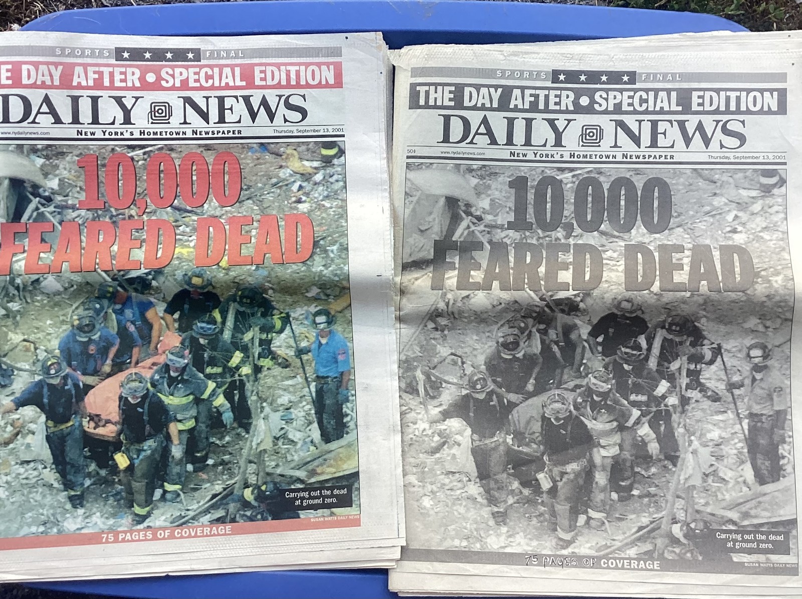 Massive 33-Pc 9/11 Aftermath & Anniversary Archive Lot - 31 Dates Daily News