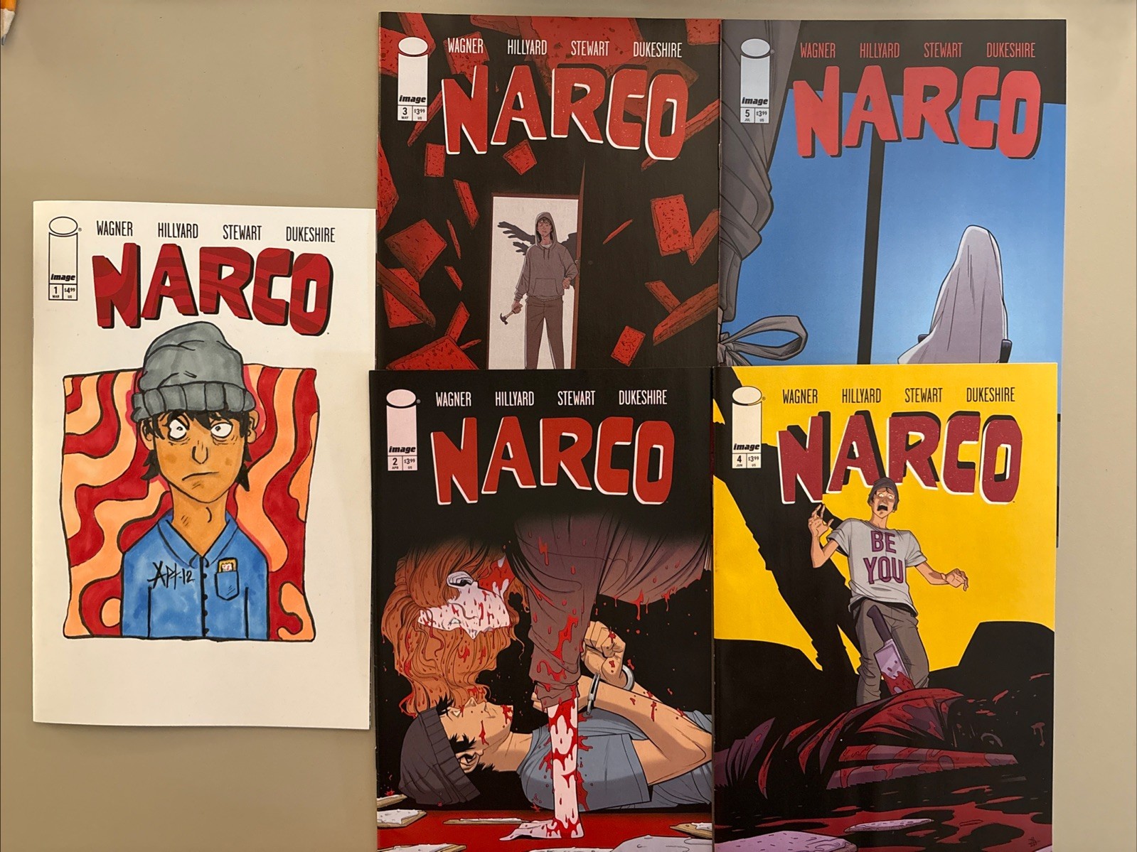 Narco #1-5 (Complete Series, Doug Wagner) #1 Blank Variant Sketch CVR By Apt.12
